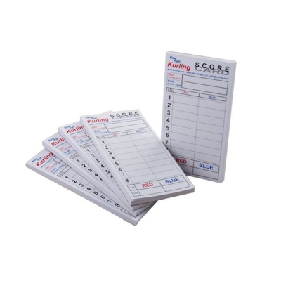 New Age Kurling Scorecards (Pack of 4 x 25 Sheets)