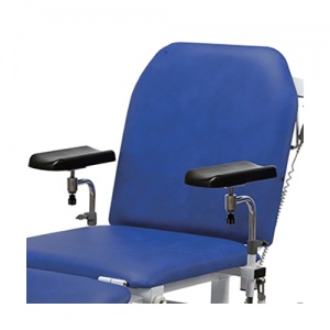 Pair of Fully Adjustable Phlebotomy Armrests for Bristol Maid Treatment and Examination Couches