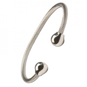 Sabona Professional Steel Twist with Silver Balls Magnetic Bracelet