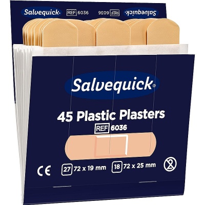 Safety First Aid Salvequick Plastic Plasters (Pack of 6)