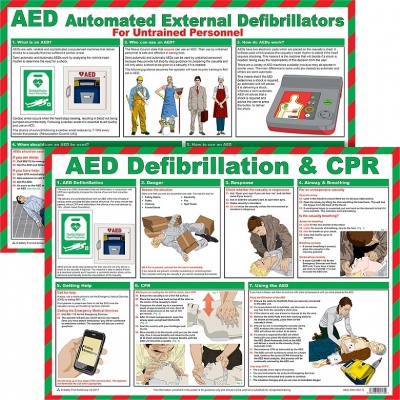 Schiller FRED PA-1 AED Automatic Defibrillator Station Bundle with Wall Cabinet