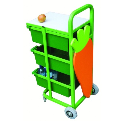 School Canteen Fruit Storage and Transportation Trolley