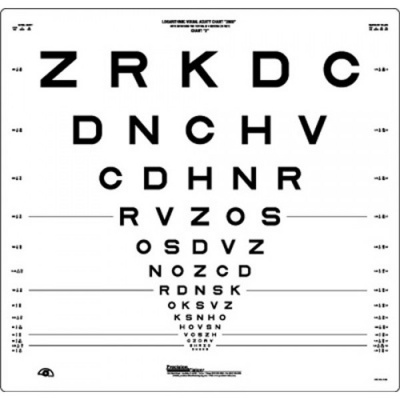 Precision Vision 4-Metre ETDRS LogMAR Eye-Test (Chart 2 Revised)