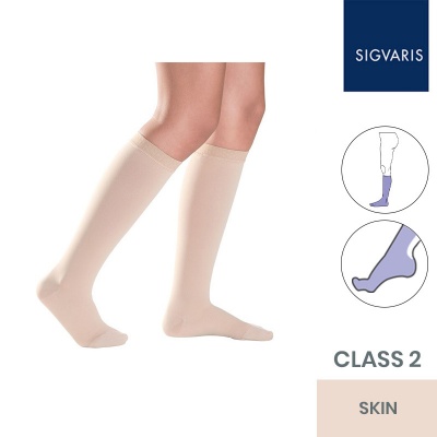 Sigvaris Style Semitransparent Class 2 Knee High Skin Compression Stockings