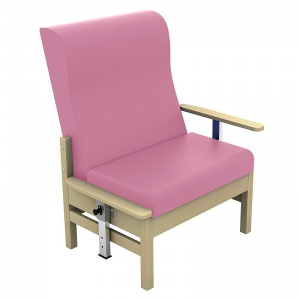 Sunflower Medical Atlas Salmon High-Back Vinyl Bariatric Patient Armchair with Drop Arms