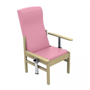 Sunflower Medical Atlas Salmon High-Back Vinyl Patient Armchair with Drop Arms