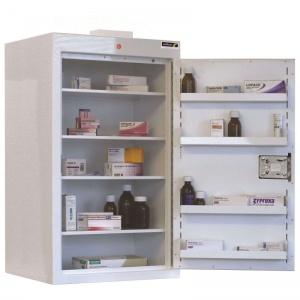 Sunflower Medical Controlled Drug Cabinet with Four Shelves, Four Door Trays and Warning Light 96 x 50 x 45cm