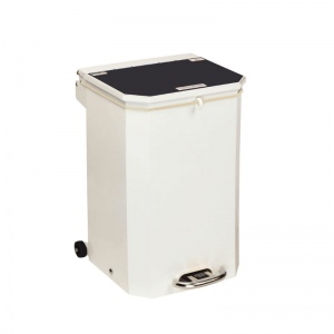 Sunflower Medical 50 Litre Clinical Hospital Waste Bin with Black Lid for Domestic Waste