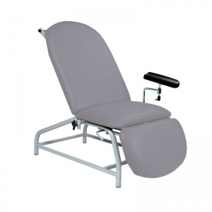 Sunflower Medical Grey Fusion Fixed-Height Phlebotomy Chair with Adjustable Feet