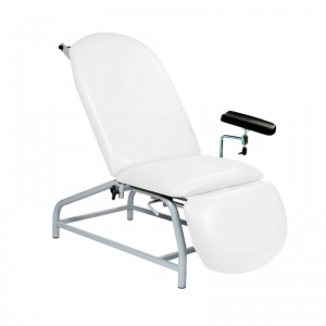 Sunflower Medical White Fusion Fixed-Height Phlebotomy Chair with Adjustable Feet