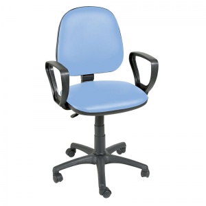 Sunflower Medical Cool Blue Gas-Lift Chair with Arm Rests
