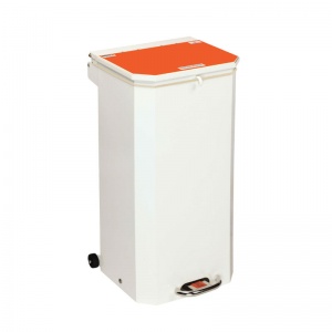 Sunflower Medical 70 Litre Clinical Hospital Waste Bin with Orange Lid for Waste Which May Be Treated