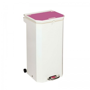 Sunflower Medical 70 Litre Clinical Hospital Waste Bin with Purple Lid for Cytotoxic and Cytostatic Waste