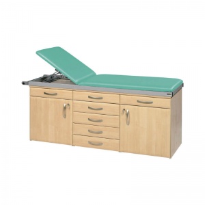 Sunflower Medical Mint Two-Section Specialist Treatment Couch with Drawers and Two Cupboards