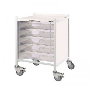 Sunflower Medical Vista 40 Low Level Storage Trolley with Five Single-Depth Clear Trays