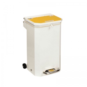 Sunflower Medical 20 Litre Clinical Hospital Waste Bin with Yellow Lid for Incineration