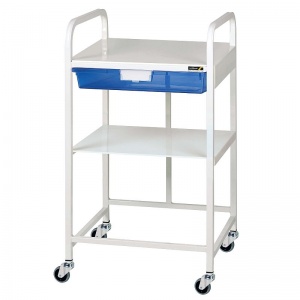 Sunflower Medical Vista 10 Economy Trolley with One Blue Tray and One Shelf
