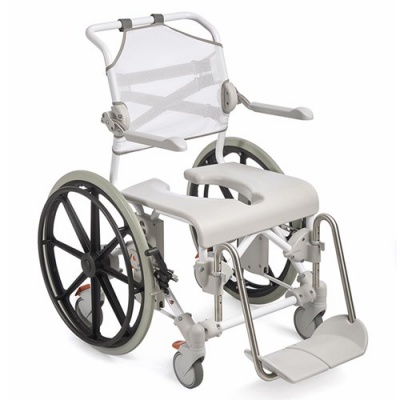 Etac Swift Mobil 24''-2 Shower Commode Chair with Bucket Holder