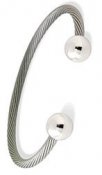 Professional Steel Twist with Silver Balls Magnetic Bracelet