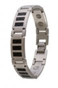 Black Carbon Fibre Stainless Magnetic Bracelet