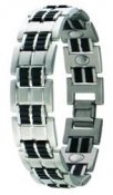 Executive Rubber / Stainless Magnetic Bracelet