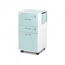 Bristol Maid Two-Tone Bedside Cabinet On Wheels
