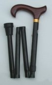 Folding Walking Stick - Black