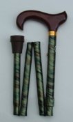 Folding Walking Stick - Cyclone Green