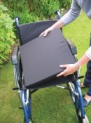Wheelchair Travel Cushion - Black Nylon