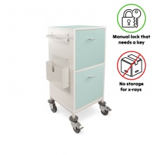 Bristol Maid Two-Drawer Lockable Hospital Workstation On Wheels