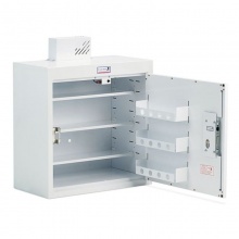 Bristol Maid 600 x 300 x 600mm Left-Opening Medicine Cabinet With Light (3 Narrow, 3 Door Shelves)