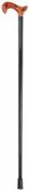 Wooden Walking Cane Black With Tan Handle