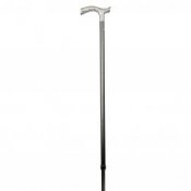 Derby Extended Chrome Cane with Patterned Handle