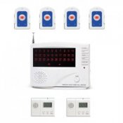 Wireless Nurse Call Alarm System With 4 Panic Alarms and 2 Pagers