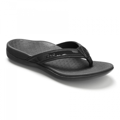 Vionic Tide II Islander Black Orthotic Sandals for Women