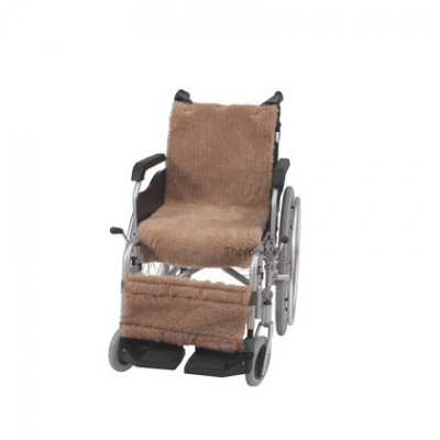 Thorpe Mill Beige Wool Wheelchair Fleece with Arm Covers