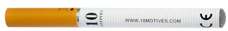 When fully assembled, the 10 Motives E-Cig looks similar to a traditional cigarette 10 Motives Electronic Cigarette Fully Assembled