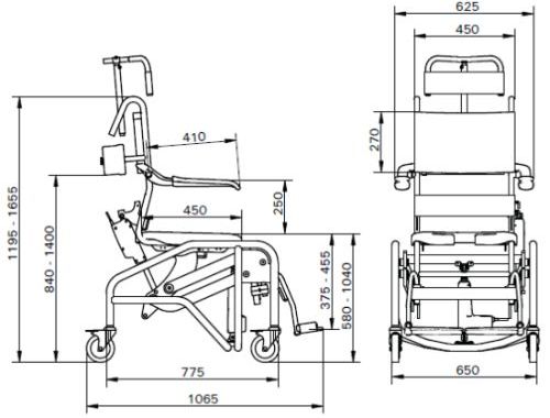 linido height adjustable tilting shower and toilet chair sports