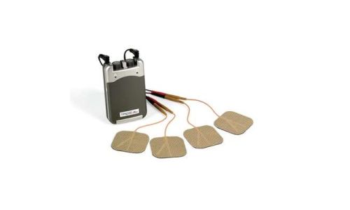 Sticky Pads called Electrodes Stick to the Skin and Administer an Electrical Current TPN 200 Plus TENS Machine