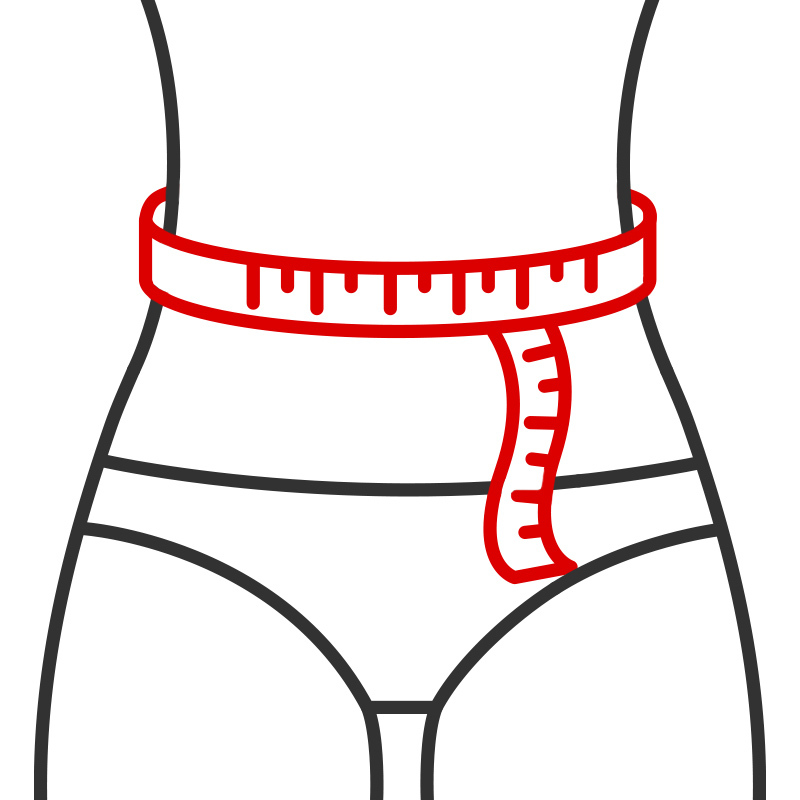 Size measurement of the waist