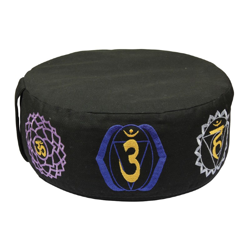 Yoga Mad Round Patterned Zafu Meditation Cushion