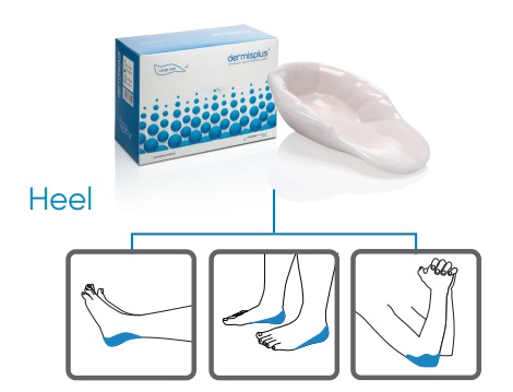 DermisPlus Heel Pads can be worn on the feet and elbows DermisPlus Heel Pads For Feet And Elbows