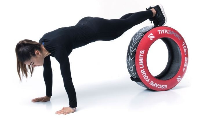 Escape Fitness Tyre in use