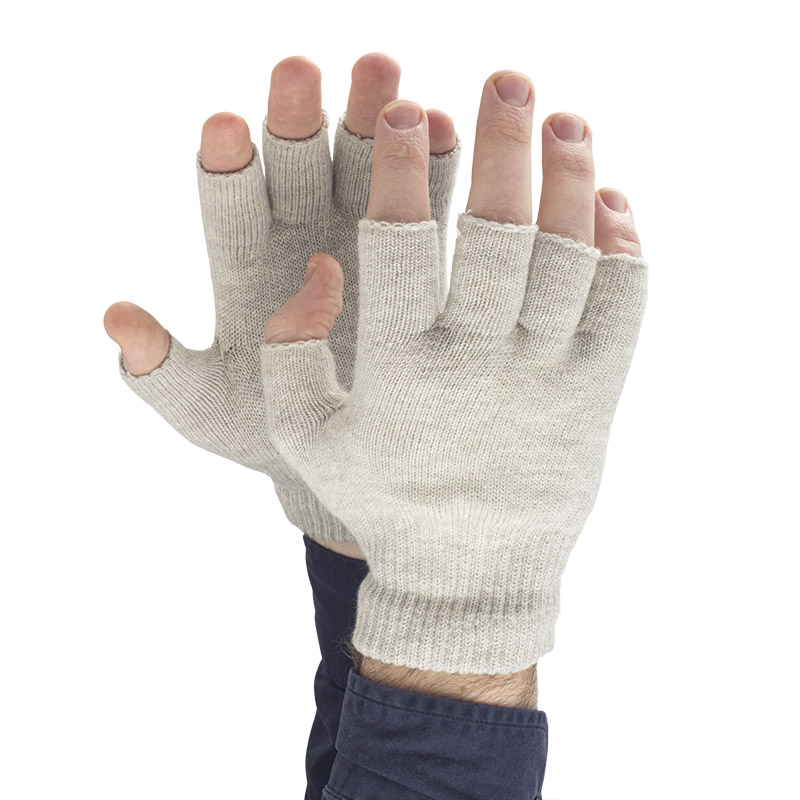 Raynaud's Disease Fingerless Silver Gloves