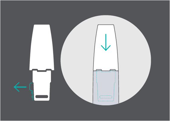 Inserting an IQOS VEEV Refill Cap on the IQOS MESH Device