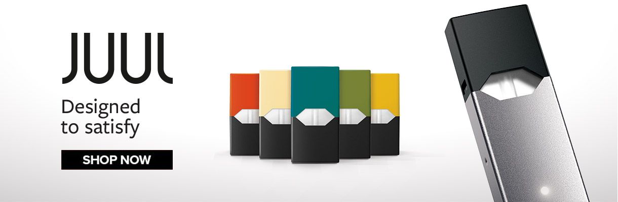 JUUL Vapouriser available with a range of flavours