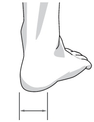 Measurement Indication for the Bauerfeind MalleoLoc Ankle Brace