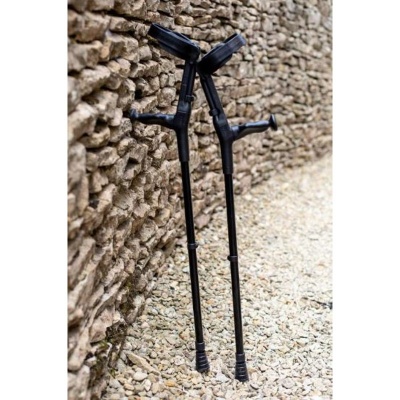 Cool Crutches Black Height-Adjustable Crutches (Pair)
