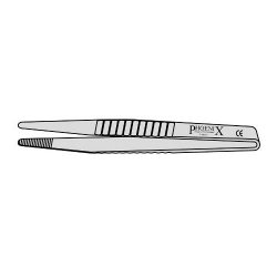 Dissecting Forceps With Turned Over End And Serrated Jaws (T.O.E) 130mm Straight (Pack of 10)