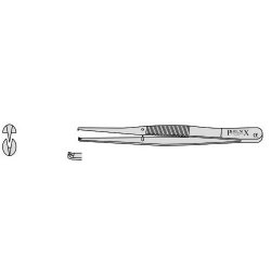 Semkin Dissecting Forceps With 1 Into 2 Teeth 130mm Straight (Pack of 10)